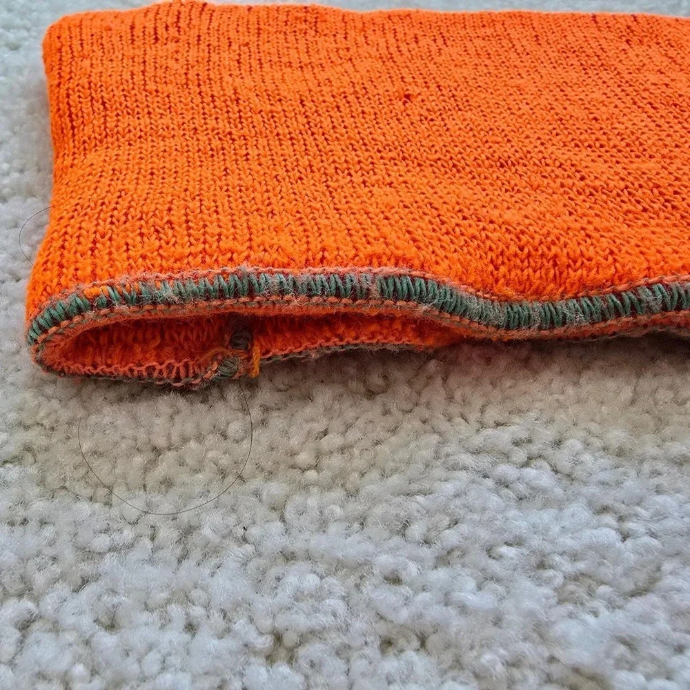 Blaze Orange Hunting Neck Warmer Gaiter Ear Band‎ 1980s Vintage